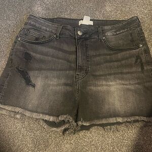 H&M Faded Black Jean Shorts